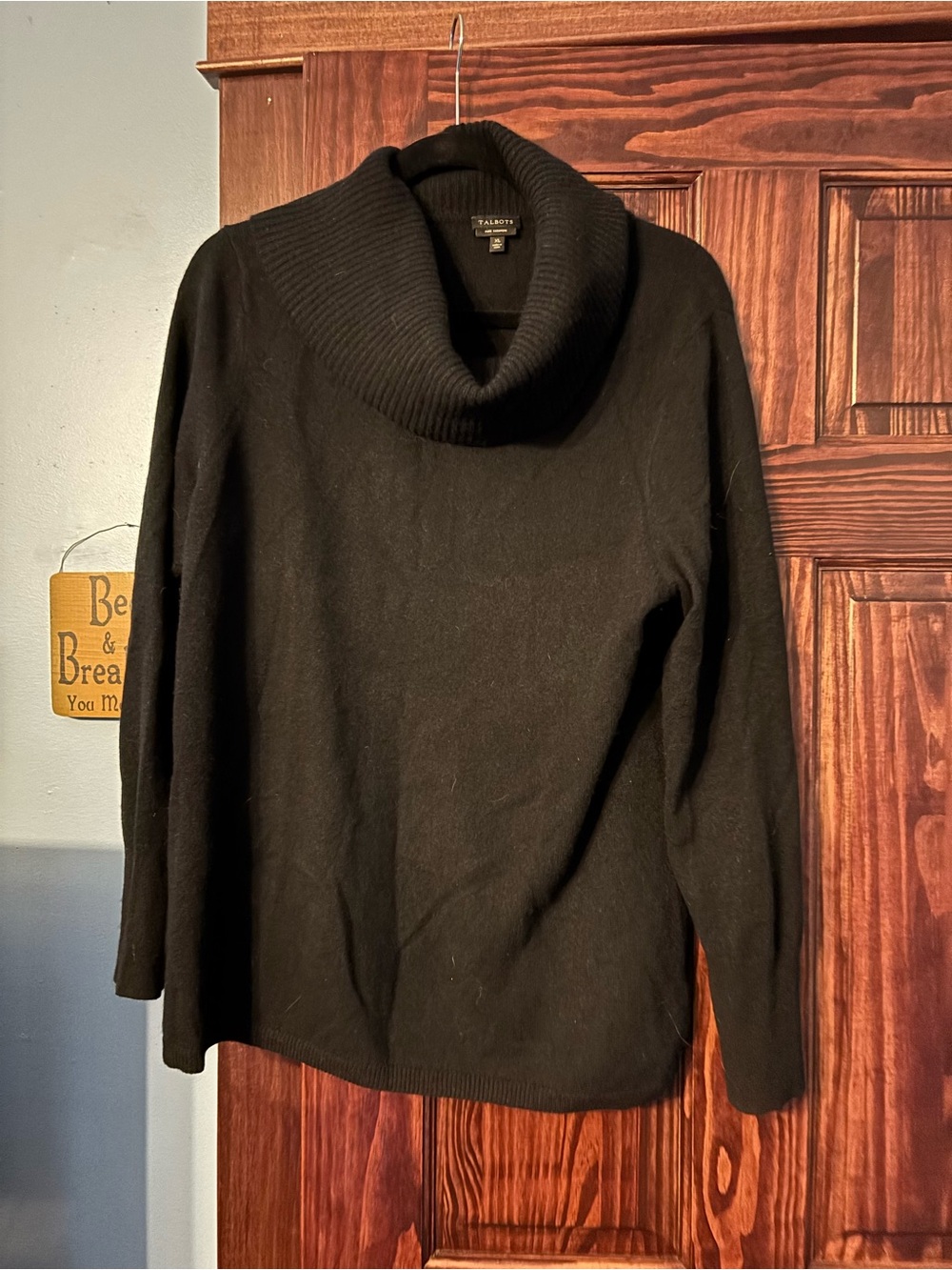 Talbots Black Cowl Neck Cashmere Women’s Sweater